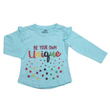 Girls Full Sleeves Jersey T-Shirt - Blue, Kids, Girls T-Shirts, Chase Value, Chase Value