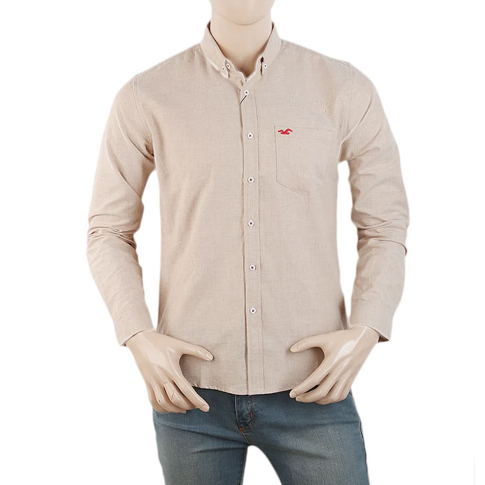Men's Causal Branded Shirt - Beige, Men's Shirts, Chase Value, Chase Value