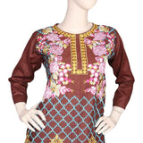Women's Embroidered 2 Piece Suit - Brown, Women, Shalwar Suits, Chase Value, Chase Value