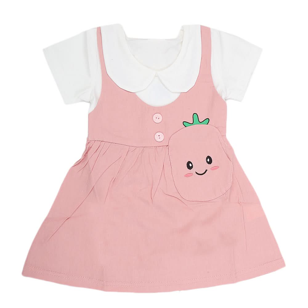 Newborn Girls Frock - Pink, Kids, NB Girls Frocks, Chase Value, Chase Value