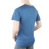 Men's Round Neck Half Sleeves T-Shirt - Steel Blue, Men, T-Shirts And Polos, Chase Value, Chase Value