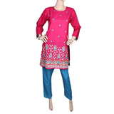 Women's Embroidered 2 Piece Suit - Pink, Women, Shalwar Suits, Chase Value, Chase Value