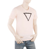 Men's Round Neck Half Sleeves T-Shirt - Peach, Men, T-Shirts And Polos, Chase Value, Chase Value