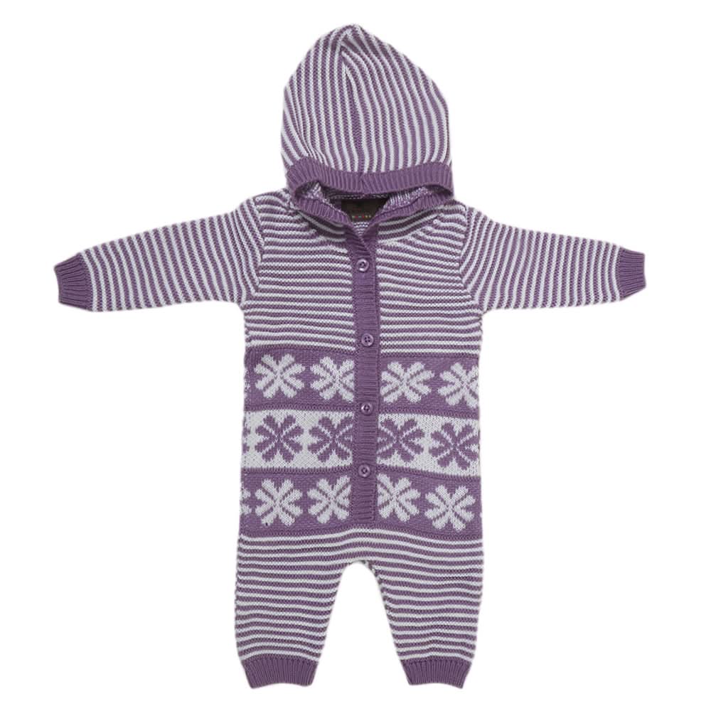 Newborn Girls Romper Full Sleeves - Purple, Kids, NB Girls Rompers, Kids, New Born Girls Winterwear, Chase Value, Chase Value
