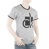 Men's Round Neck Half Sleeves T-Shirt - Grey, Men, T-Shirts And Polos, Chase Value, Chase Value