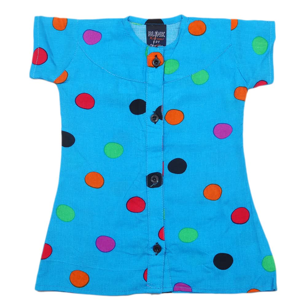 Girls Half Sleeves Woven Top - Multi, Kids, Tops, Chase Value, Chase Value