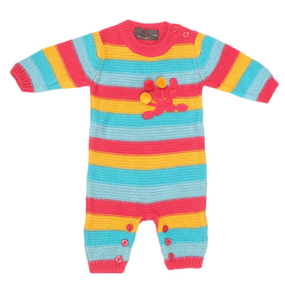 Newborn Girls Romper Full Sleeves - Pink & Blue, Kids, NB Girls Rompers, Kids, New Born Girls Winterwear, Chase Value, Chase Value