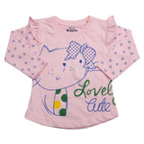 Girls Full Sleeves Jersey T-Shirt - Light Pink, Kids, Girls T-Shirts, Chase Value, Chase Value