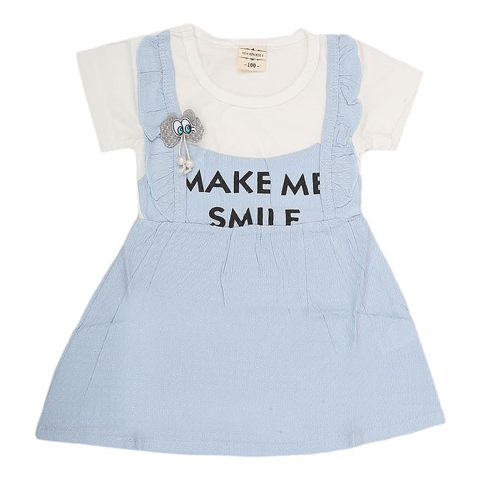 Newborn Girls Frock - Blue, Kids, NB Girls Frocks, Chase Value, Chase Value