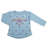 Girls Full Sleeves Jersey T-Shirt - Blue, Kids, Girls T-Shirts, Chase Value, Chase Value