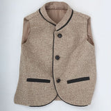 Boys Jute Fancy Waist Coat - Beige, Kids, Boys Waistcoats, Chase Value, Chase Value