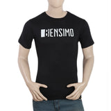 Men's Half Sleeves Round Neck Printed T-Shirt - Black, Men, T-Shirts And Polos, Chase Value, Chase Value
