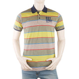 Men's Yarn Dyed Half Sleeves Polo T-Shirt - Mustard, Men, T-Shirts And Polos, Chase Value, Chase Value