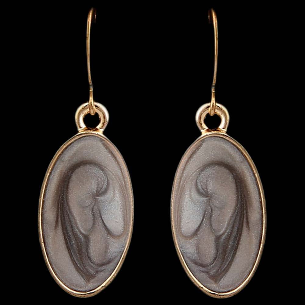 Women's Ear Tops - Grey & Golden, Women, Earrings & Tops, Chase Value, Chase Value