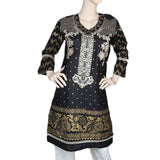 Women's Embroidered Kurti - BLACK, Women, Ready Kurtis, Chase Value, Chase Value