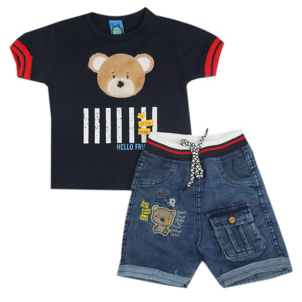 Newborn Boys Half Sleeves Suits - Navy Blue, Kids, Newborn Boys Sets And Suits, Chase Value, Chase Value