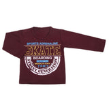 Boys Full Sleeves T-Shirt 8736 - Dark Purple, Kids, Boys T-Shirts, Chase Value, Chase Value