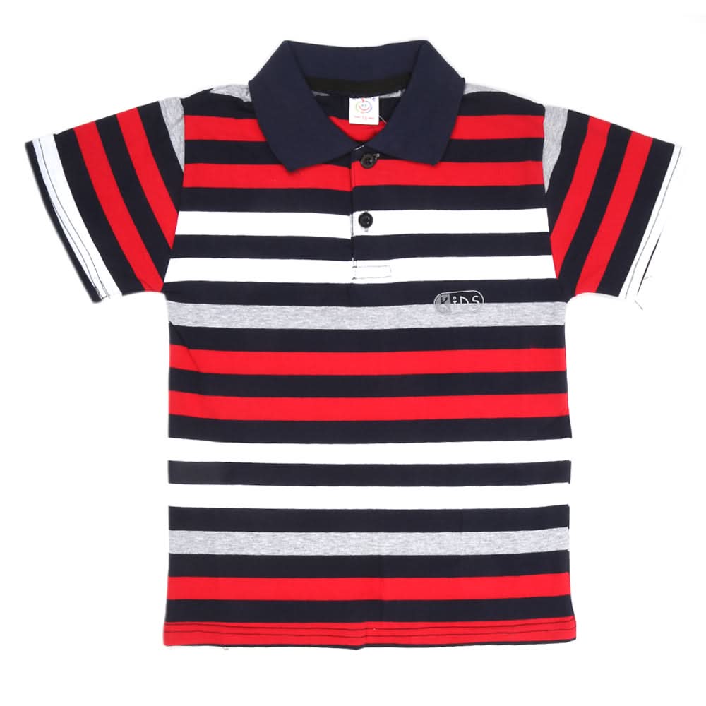 Boys Yarn Dyed T-Shirt - Red, Kids, Boys T-Shirts, Chase Value, Chase Value