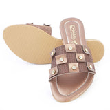 Women's Slipper (KL-054) - Brown, Women, Slippers, Chase Value, Chase Value