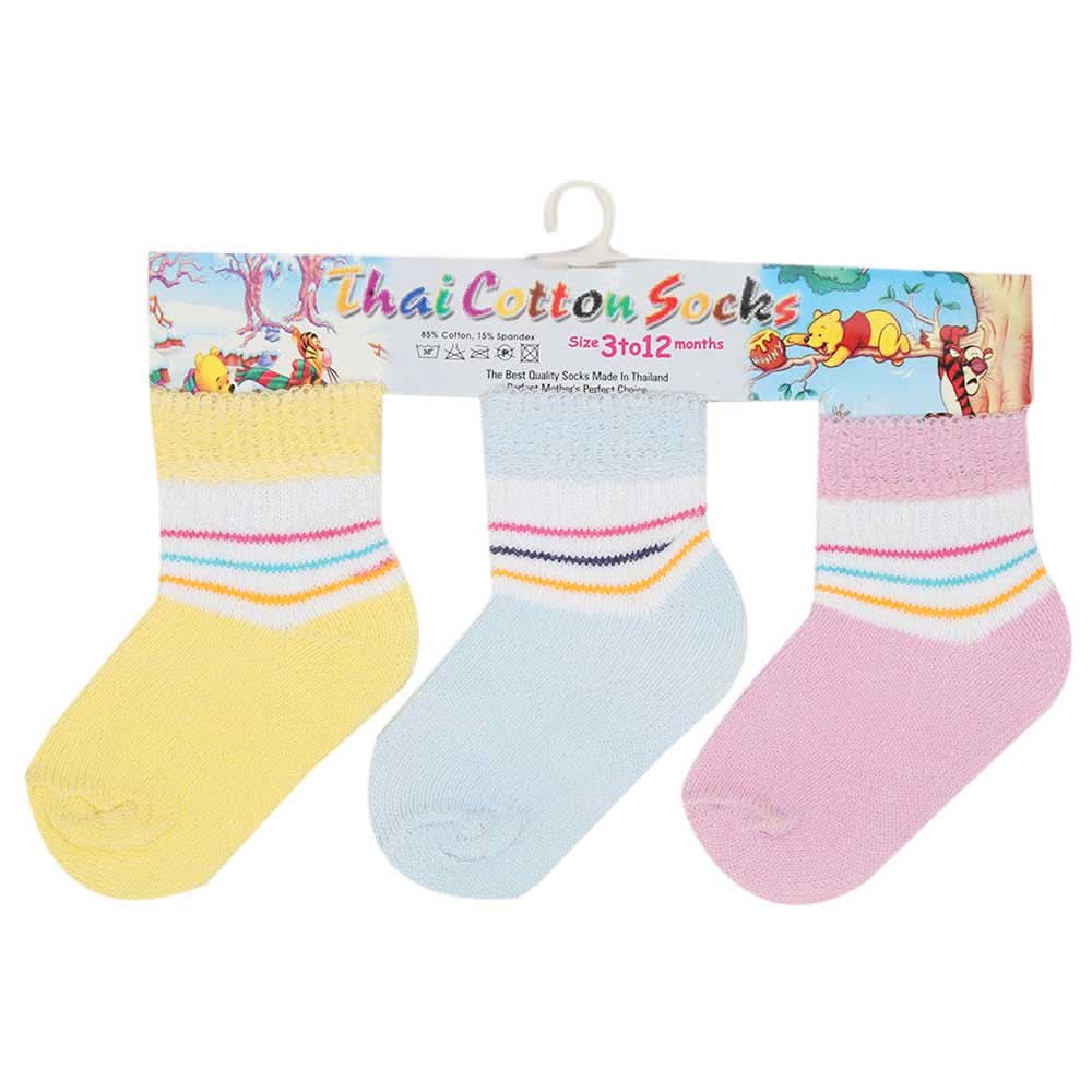 Newborn Socks Pack Of 3 - K, Newborn Caps, Shoes & Socks, Chase Value, Chase Value
