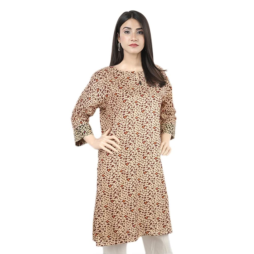 Mahnoor Printed Un-Stitched 1pcs Cotton Kurti - 12, Women, Unstitched Kurti, United Textiles, Chase Value
