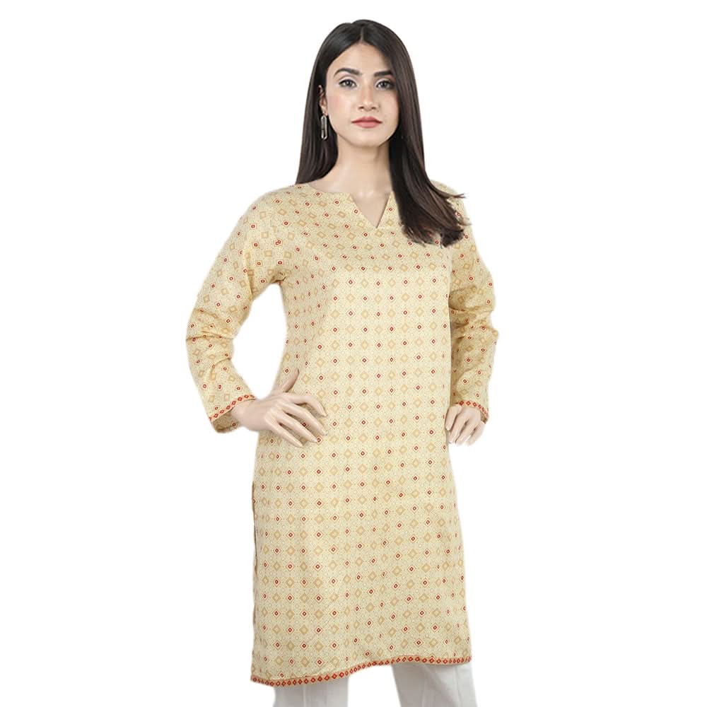 Mahnoor Printed Un-Stitched 1pcs Cotton Kurti - 05, Women, Unstitched Kurti, United Textiles, Chase Value