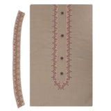Men's Mashriq Embroidered Un-Stitched Suit - Light-Brown, Men, Unstitched Fabric, Chase Value, Chase Value