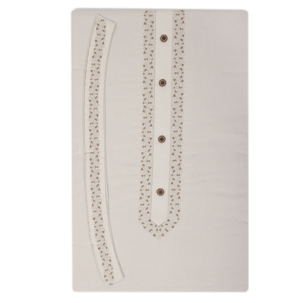 Men's Mashriq Embroidered Un-Stitched Suit - Light-Coffee, Men, Unstitched Fabric, Chase Value, Chase Value