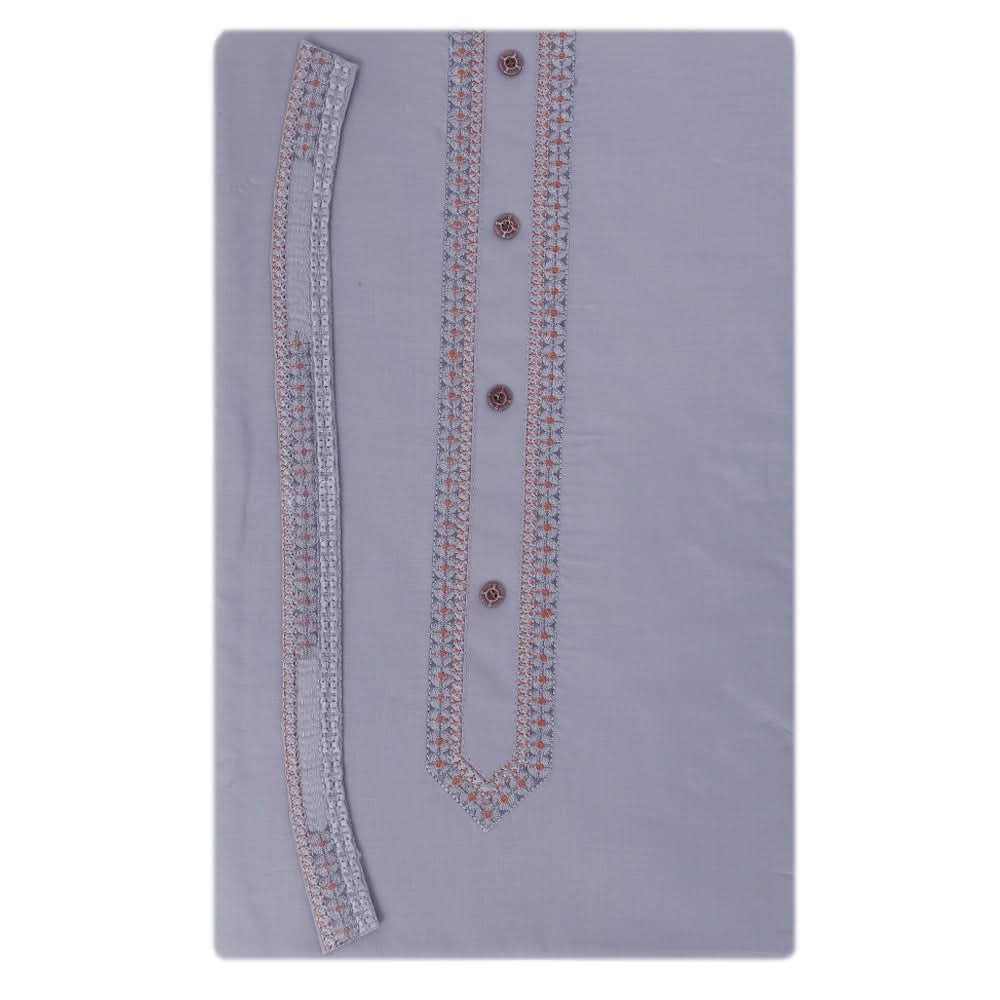 Men's Mashriq Embroidered Un-Stitched Suit - Light-Grey, Men, Unstitched Fabric, Chase Value, Chase Value