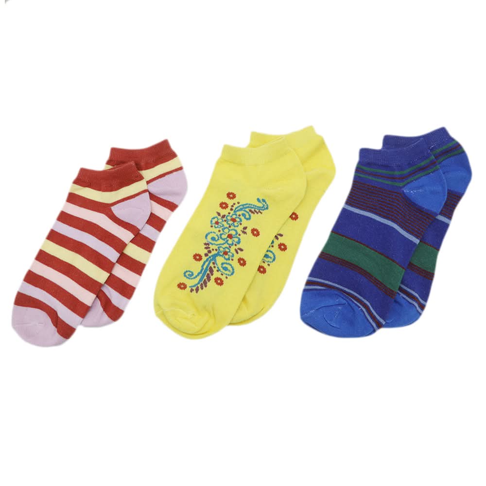 Women's 3Pcs Colorful Socks, Women, Socks Stocking And Gloves, Chase Value, Chase Value