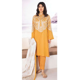 LimeLight Summer 3Pcs Unstitched Suit - Yellow, Women, 3Pcs Shalwar Suit, Limelight, Chase Value