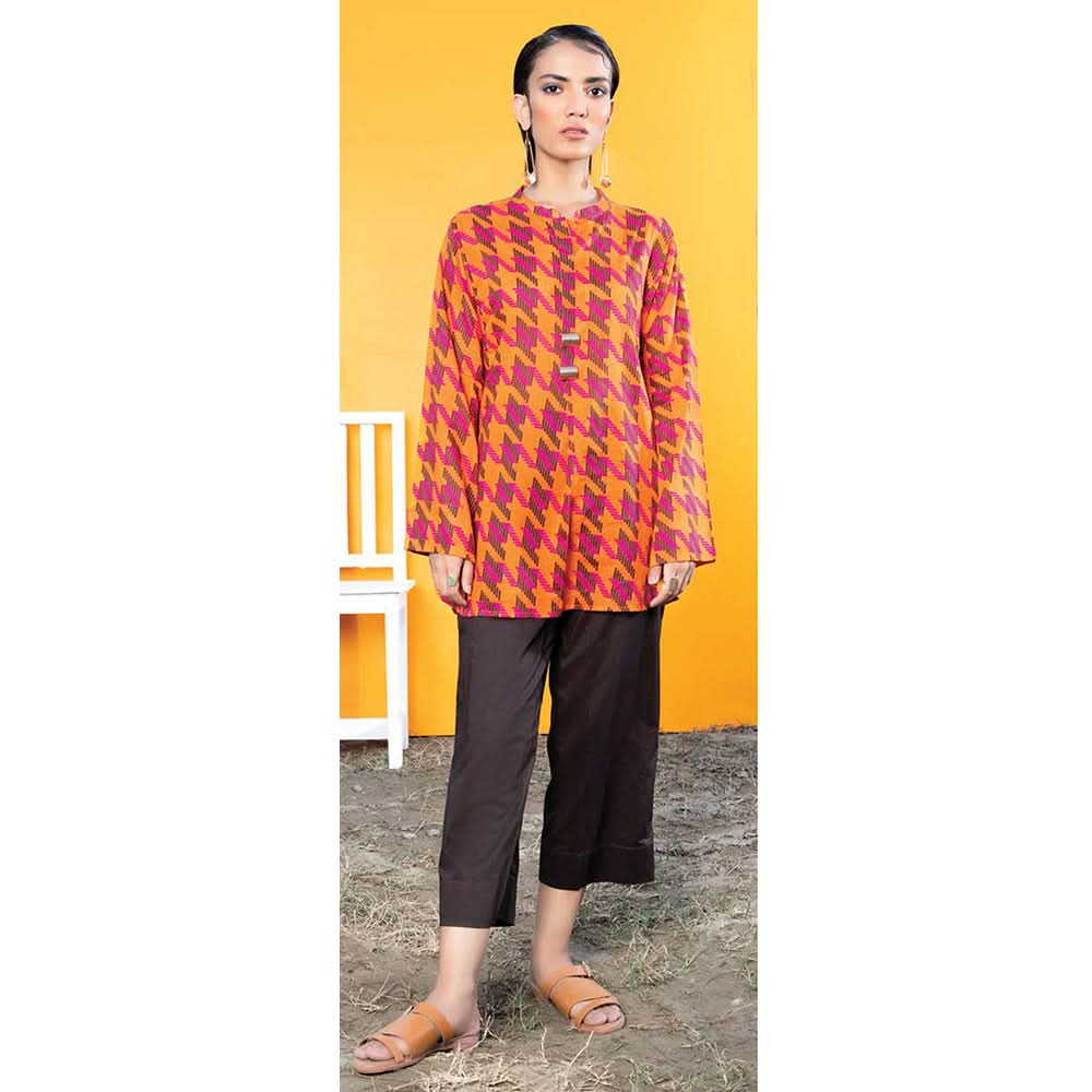 LimeLight Summer 1Pcs Unstitched Kurti - Orange, Women, Unstitched Kurti, Limelight, Chase Value