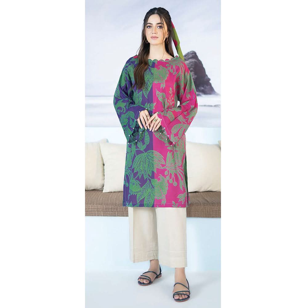 LimeLight Summer 1Pcs Unstitched Kurti - Purple, Women, Unstitched Kurti, Limelight, Chase Value