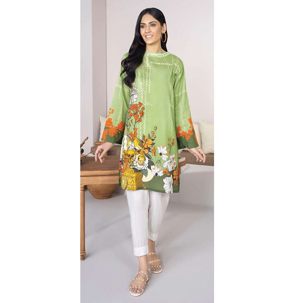 LimeLight Summer 1Pcs Unstitched Kurti - Green, Women, Unstitched Kurti, Limelight, Chase Value