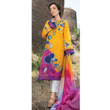 LimeLight Summer 2Pcs Unstitched Suit - Ochre, Women, 2Pcs Shalwar Suit, Limelight, Chase Value