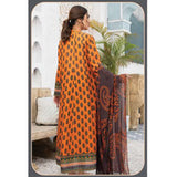 LimeLight Summer 2Pcs Unstitched Suit - Orange, Women, 2Pcs Shalwar Suit, Limelight, Chase Value