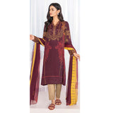 LimeLight Summer 2Pcs Unstitched Suit - Maroon, Women, 2Pcs Shalwar Suit, Limelight, Chase Value