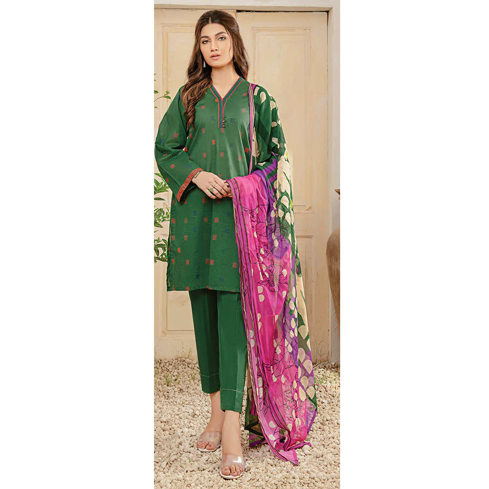 LimeLight Summer 2Pcs Unstitched Suit - Green, Women, 2Pcs Shalwar Suit, Limelight, Chase Value