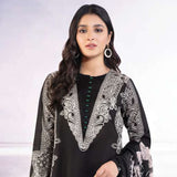 LimeLight Summer 2Pcs Unstitched Suit - Black, Women, 2Pcs Shalwar Suit, Limelight, Chase Value