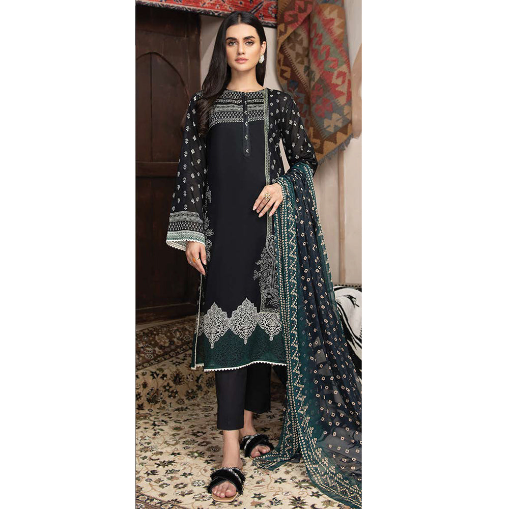 LimeLight Summer 2Pcs Unstitched Suit - Black, Women, 2Pcs Shalwar Suit, Limelight, Chase Value