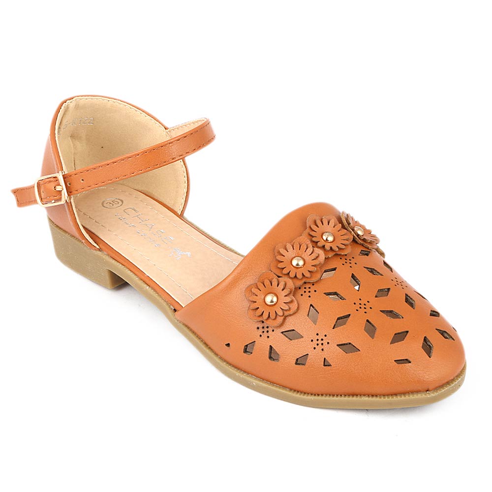 Girls Fancy Pumps (K122) - Camel, Kids, Pump, Chase Value, Chase Value
