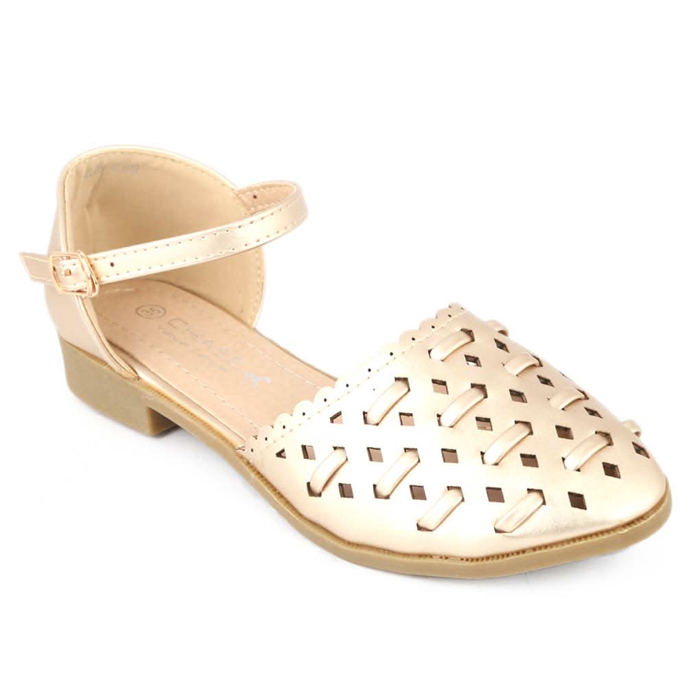 Girls Fancy Pumps (M235-K89) - Golden, Kids, Pump, Chase Value, Chase Value