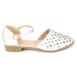 Girls Fancy Pumps (M235-K89) - Silver, Kids, Pump, Chase Value, Chase Value