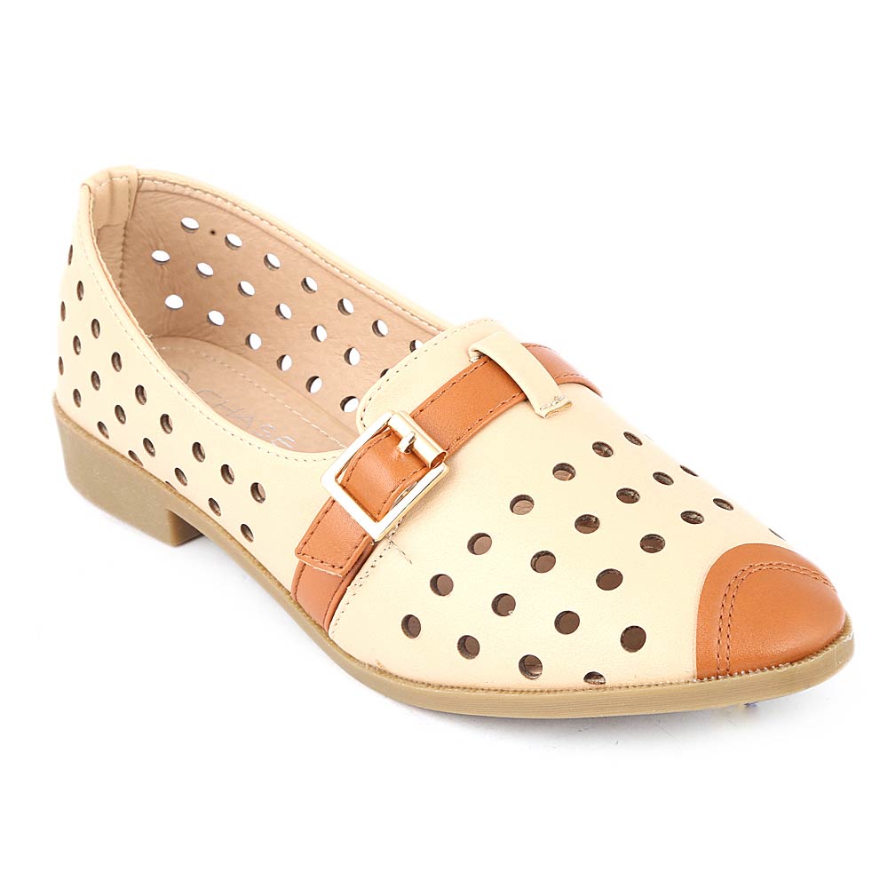 Girls Fancy Pumps (K91) - Beige, Kids, Pump, Chase Value, Chase Value
