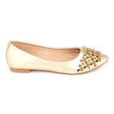 Girls Fancy Pumps (M662-K146) - Golden, Kids, Pump, Chase Value, Chase Value