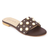 Women's Fancy Slipper (M-824) - Brown, Women, Slippers, Chase Value, Chase Value