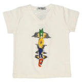 Boys Half Sleeves T-Shirt - White, Kids, Boys T-Shirts, Chase Value, Chase Value