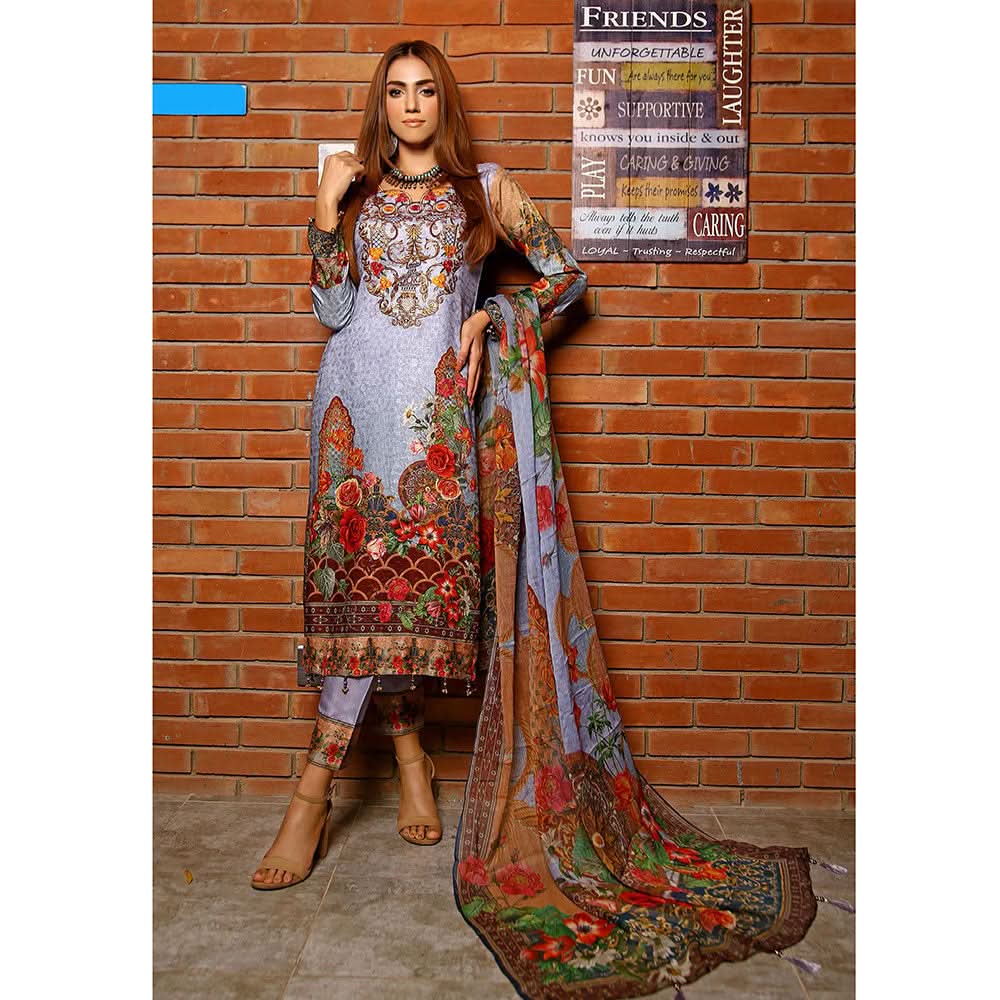 RA LE ROYAL Viscose Jacquard Printed & Embroidered 3 Pcs Un-Stitched Suit - MS-2832, Women, 3Pcs Shalwar Suit, Rana Arts, Chase Value