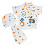 Newborn Unisex Suits 3Pcs - Orange, Kids, NB Girls Sets And Suits, Chase Value, Chase Value