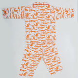 Boys Full Sleeves Night Suit - Orange, Kids, Boys Sets And Suits, Chase Value, Chase Value